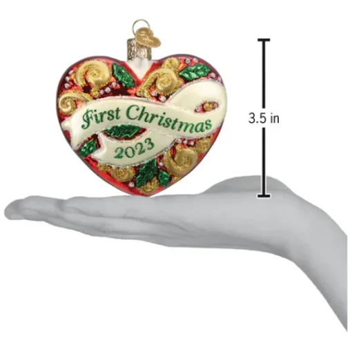 Discount 2023 First Christmas Heart Ornament - Engaged, Wedding, & Anniversary