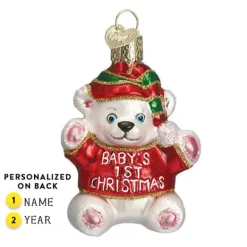 Flash Sale Baby's 1St Christmas Bear Ornament - Baby