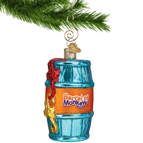 Store Barrel Of Monkeys Ornament - Fun & Games