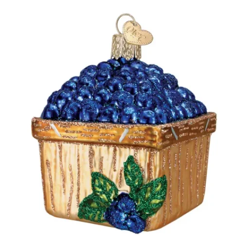 New Old World Christmas Basket Of Blueberries Ornament -