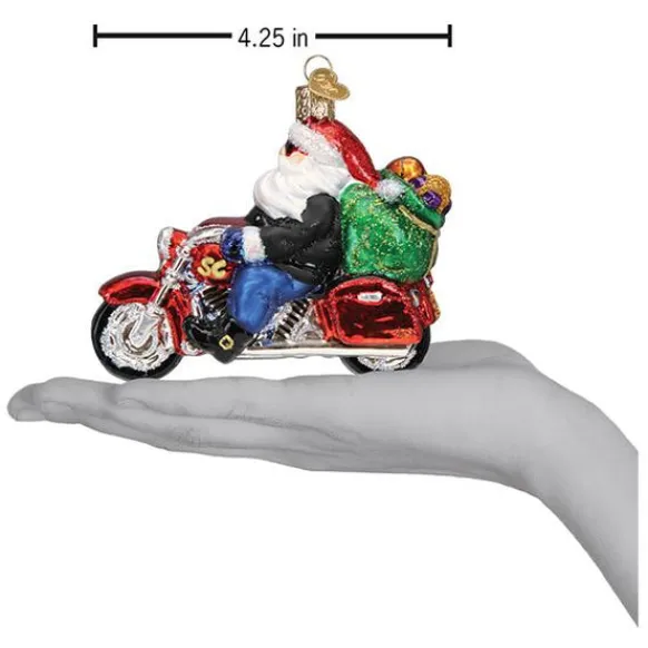 Store Biker Santa Ornament - Transportation