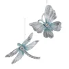Online Blue And Silver Butterfly Or Dragonfly Ornament Garden, Birds & Insects