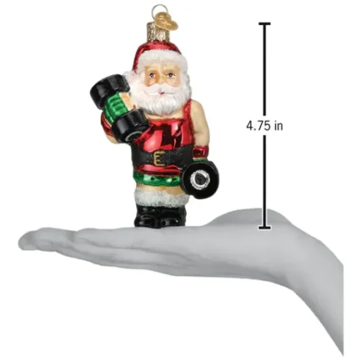 Best Old World Christmas Bodybuilder Santa Ornament -