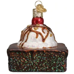 Fashion Old World Christmas Brownie A La Mode Ornament -