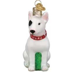 Cheap Old World Christmas Bull Terrier Dog Ornament -