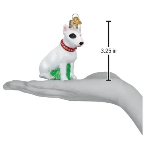 Cheap Old World Christmas Bull Terrier Dog Ornament -