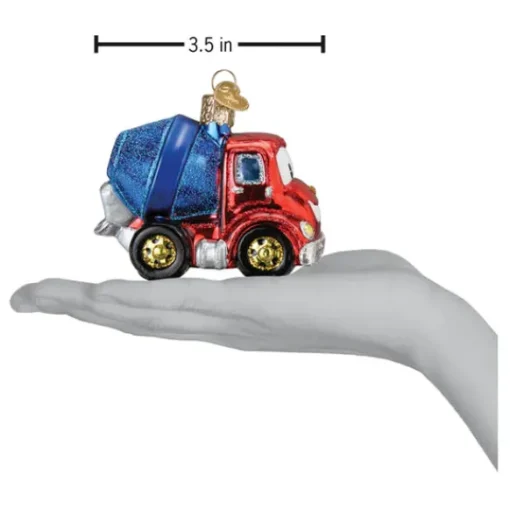 Cheap Old World Christmas Cheerful Cement Truck Ornament -