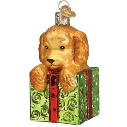 Discount Old World Christmas Doodle Puppy Surprise Ornament -