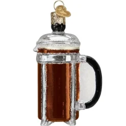 Cheap Old World Christmas French Coffee Press Ornament -