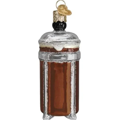 Cheap Old World Christmas French Coffee Press Ornament -