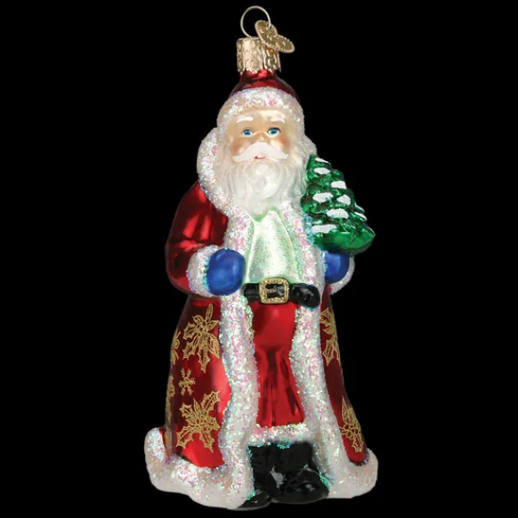 Online Old World Christmas Glistening Golden Santa Ornament -