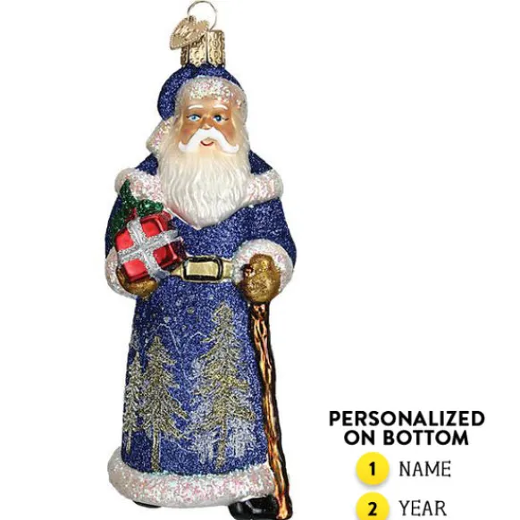 Online Old World Christmas Glistening Midnight Santa Ornament -