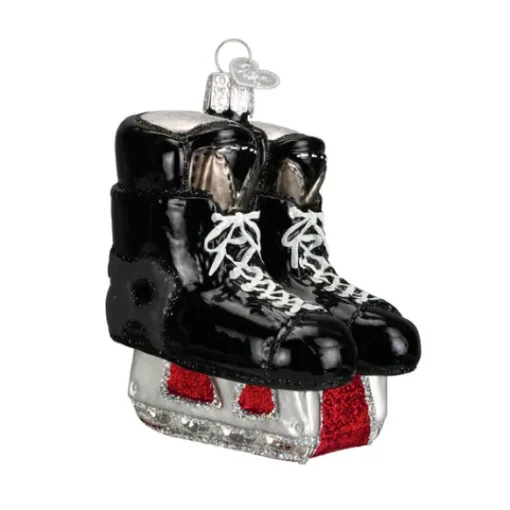 Cheap Old World Christmas Hockey Skate Ornament -