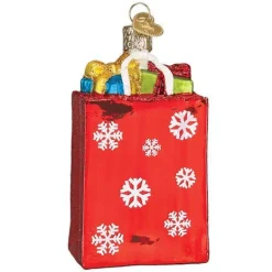 Cheap Old World Christmas Holiday Shopping Bag Ornament -