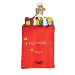 Cheap Old World Christmas Holiday Shopping Bag Ornament -