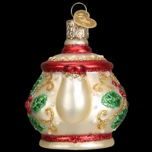 Best Sale Old World Christmas Holly Teapot Ornament -