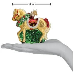 New Horse With Wreath Ornament - Horse & Farm