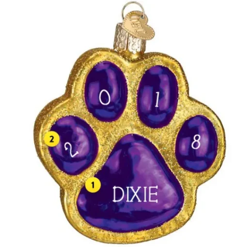 Cheap Old World Christmas Paw Print Ornament -