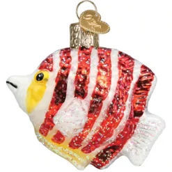 New Peppermint Angelfish Ornament - Fish & Reptile