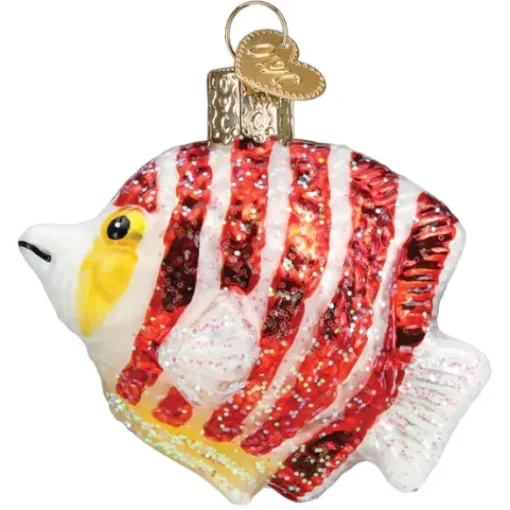 New Peppermint Angelfish Ornament - Fish & Reptile