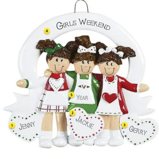 Store Personalized 3 Girls Ornament Friends