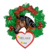 Fashion Personalized Arabian Horse In Wreath Ornament Animals