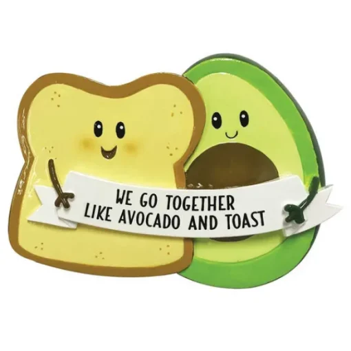 Hot Personalized Avocado Toast Couple Ornament Couples