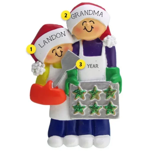 New Personalized Baking Cookies Family Of 2 Ornament Couples
