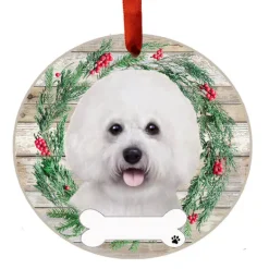 Fashion E & S Imports Personalized Bichon Frise Ornament