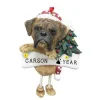 Shop E & S Imports Personalized Boxer Dog Ornament Brindle Uncropped