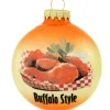 New Bronners Personalized Buffalo Style Chicken Wings Glass Ornament
