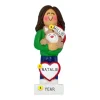 Clearance Ornament Central Personalized Cat Lover Ornament- Female, Brown Hair