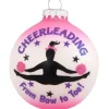 Online Bronners Personalized Cheerleading From Bow To Toe Glass Ornament