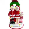 Best Rudolph & Me Personalized Christmas Family Of 3 With Black Dog Ornament