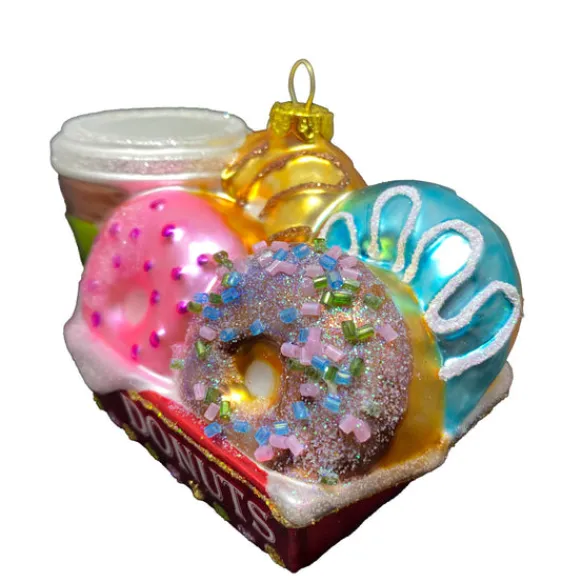 Outlet Bronners Personalized Coffee And Donuts Glass Ornament