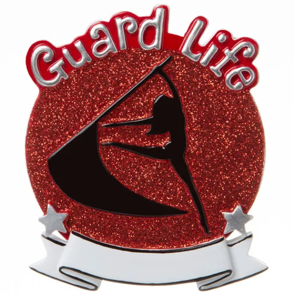 Clearance Personalized Color Guard - Red Ornament Music