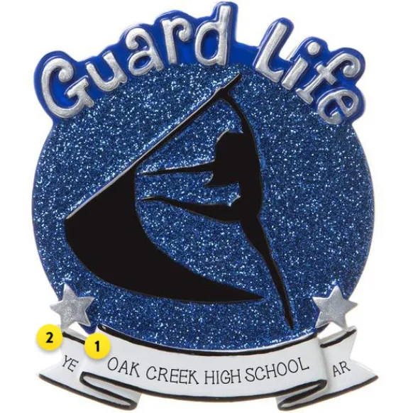 Store Personalized Color Guard - Blue Ornament Music