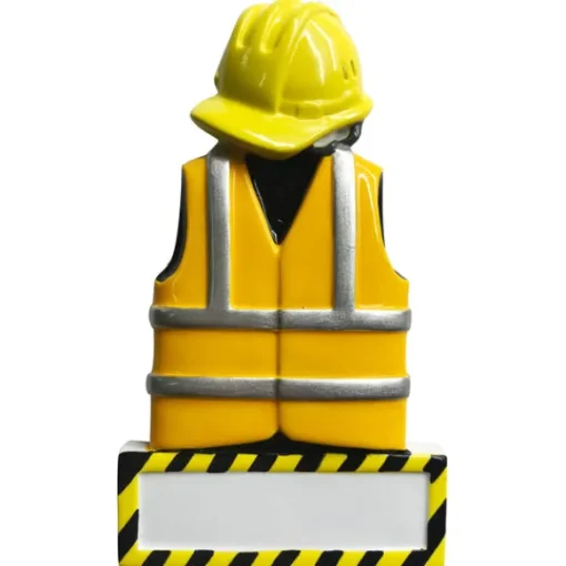 Clearance PolarX Personalized Construction Worker Ornament