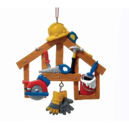 New Kurt Adler Personalized Construction Tools Ornament
