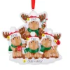 Clearance PolarX Personalized Cutesy Moose Family Of 4 Ornament