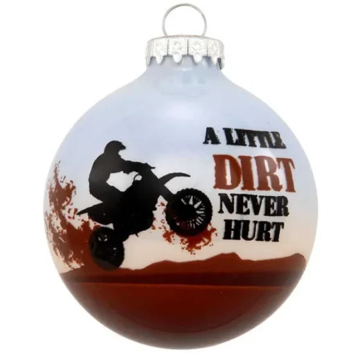 Fashion Personalized Dirt Bike Glass Bulb Ornament Transportation
