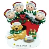 Best PolarX Personalized Family Of 4 With Dog Ornament