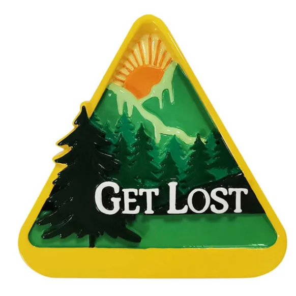 Cheap PolarX Personalized "Get Lost" Hiking Badge Ornament