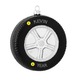Sale Bronners Personalized Glass Tire Ornament
