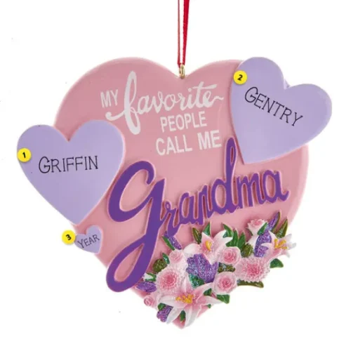 Shop Personalized Grandma Heart Ornament Family Members
