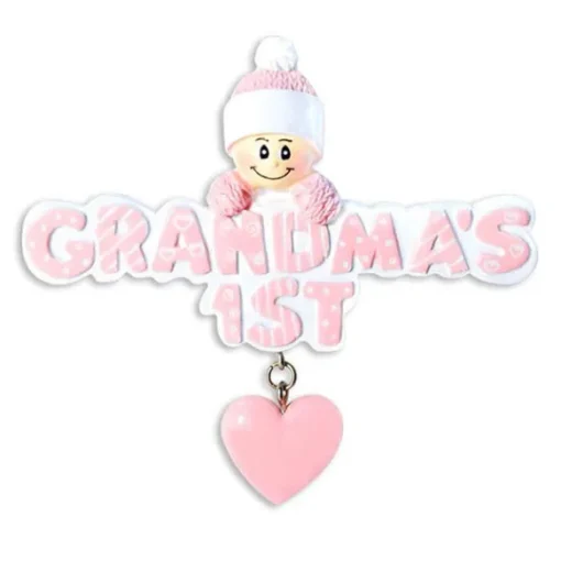 Online Personalized Grandma's 1St Christmas Ornament - Pink Baby