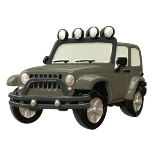 Fashion Personalized Grey Jeep Ornament Transportation