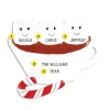 Clearance PolarX Personalized Hot Chocolate Family Of 3 Ornament