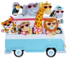 Fashion PolarX Personalized Jungle Family Of 7 Ornament