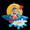 Clearance Rudolph & Me Personalized Kayak Guy Ornament